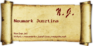 Neumark Jusztina névjegykártya